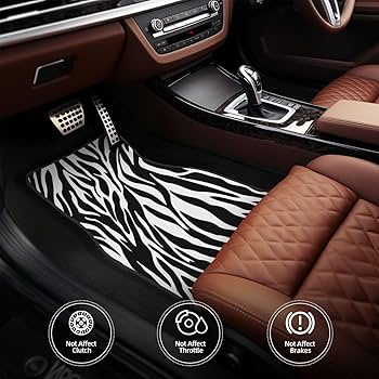 Amazon | Asamike 車 フロアマット カーマット 4枚セット ゼブラ